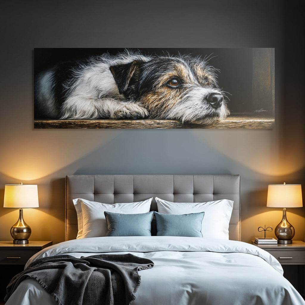 Hund Im Stillgelegten Moment Der Introspektion