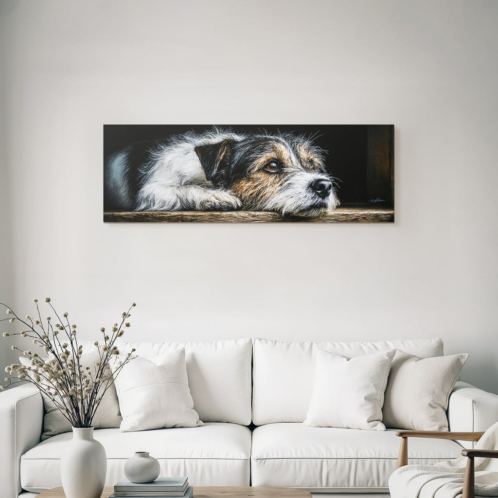 Hund Im Stillgelegten Moment Der Introspektion