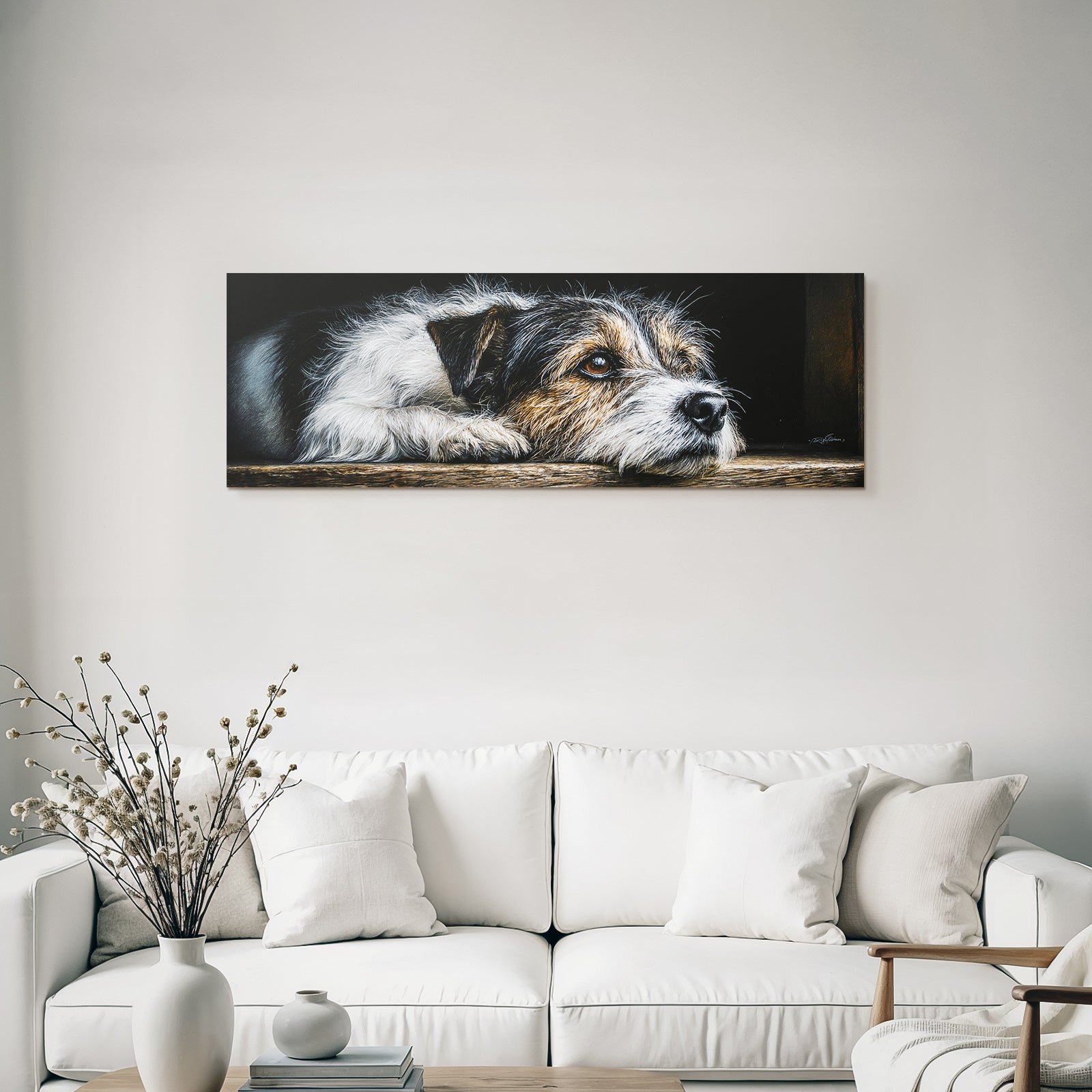 Hund Im Stillgelegten Moment Der Introspektion