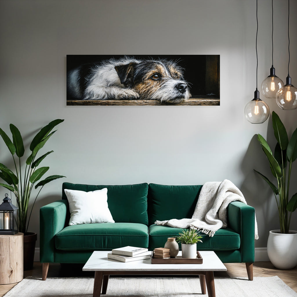 Hund Im Stillgelegten Moment Der Introspektion