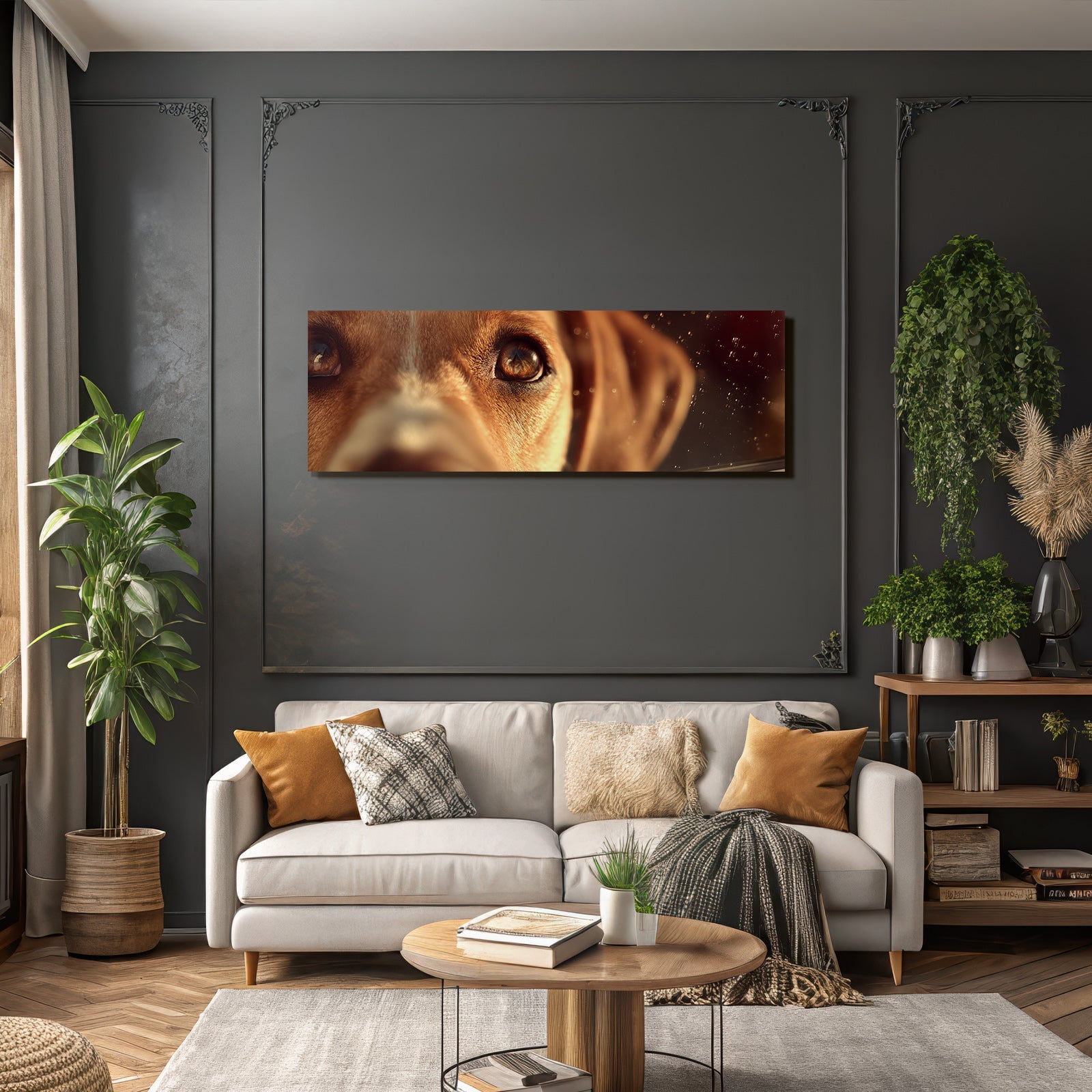 Hundegesicht Auge Und Nase Detailaufnahme