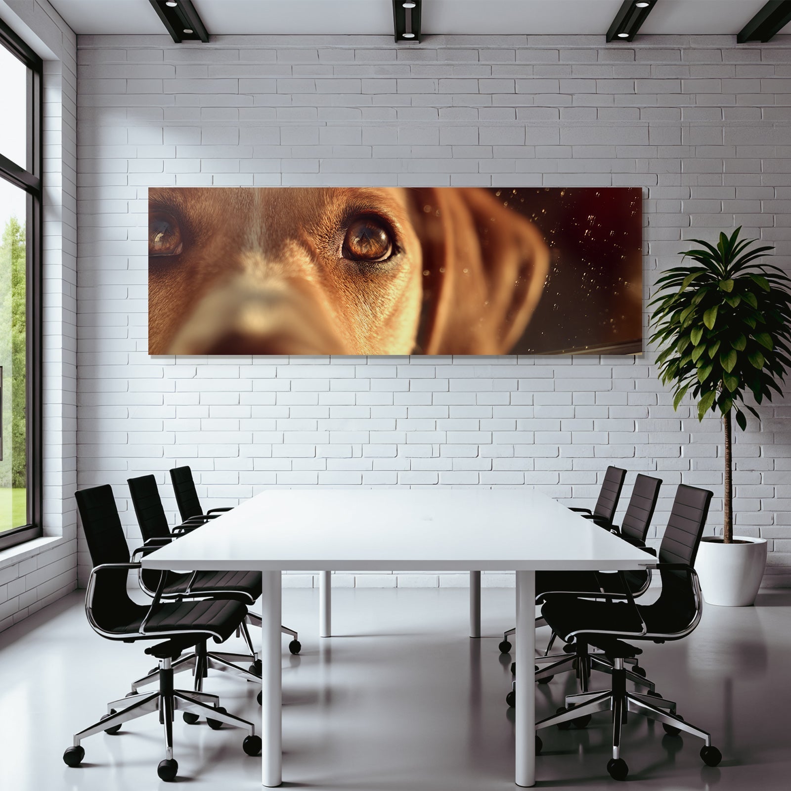 Hundegesicht Auge Und Nase Detailaufnahme