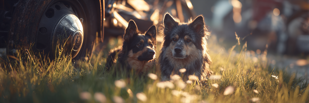 Hundewelpen Im Gras Mit Unscharfem Hintergrund | Katzen und Hunde | Tiere