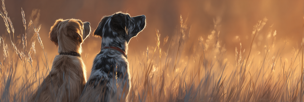 Im Feld Beim Sonnenuntergang Goldenes Licht Und Friedliche Atmosphäre | Katzen und Hunde | Tiere