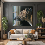 Brindlehund Im Fenster