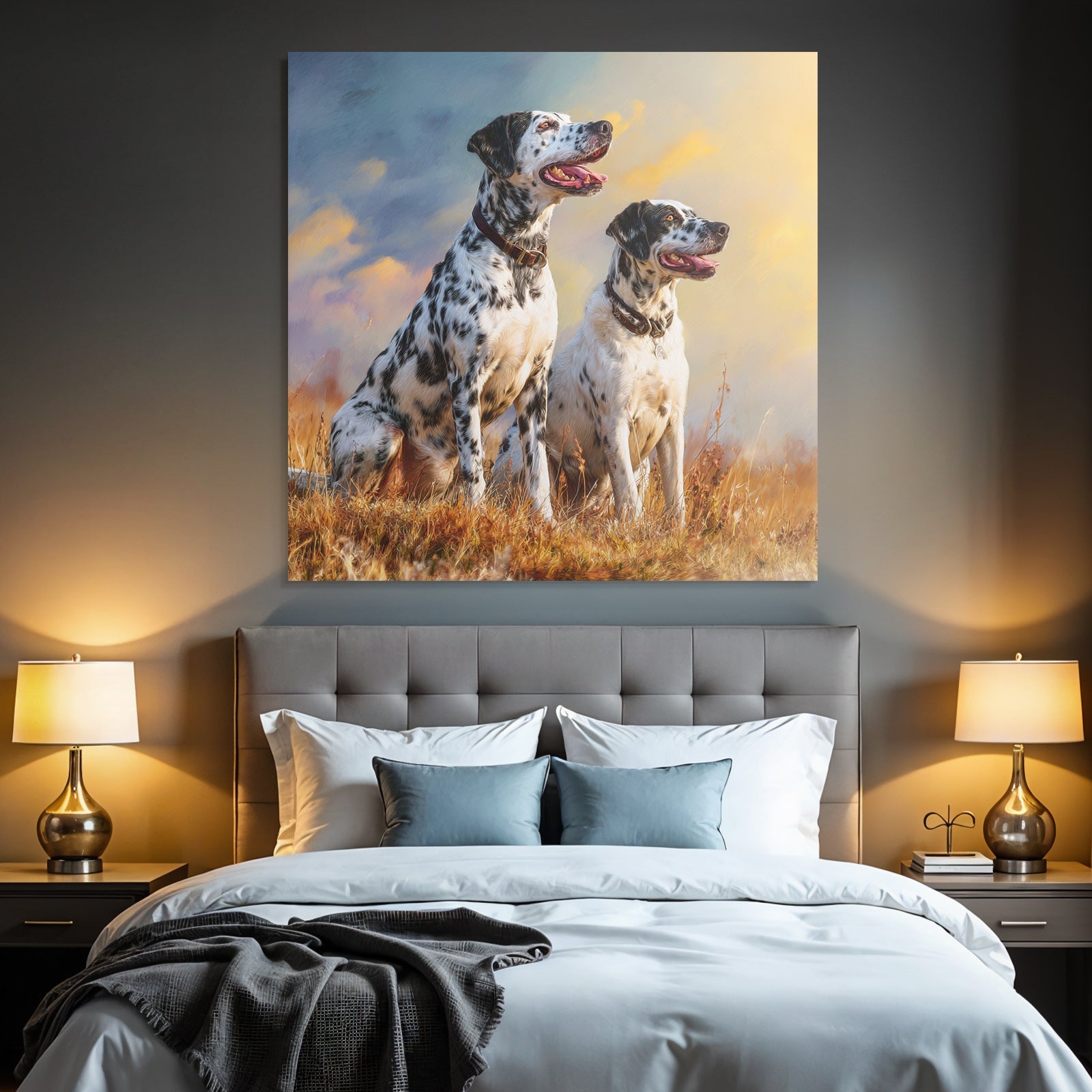 Dalmatiers Im Freien Mit Einem Kreativen Himmel