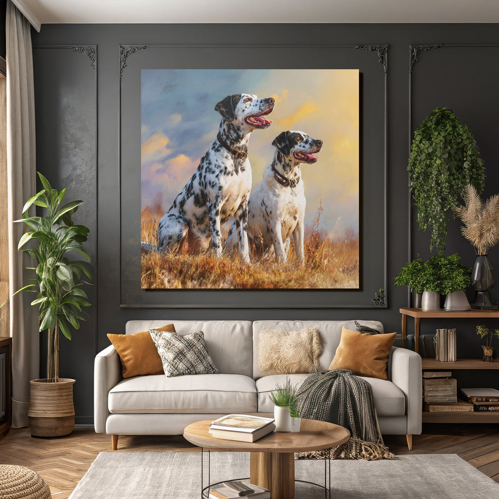 Dalmatiers Im Freien Mit Einem Kreativen Himmel