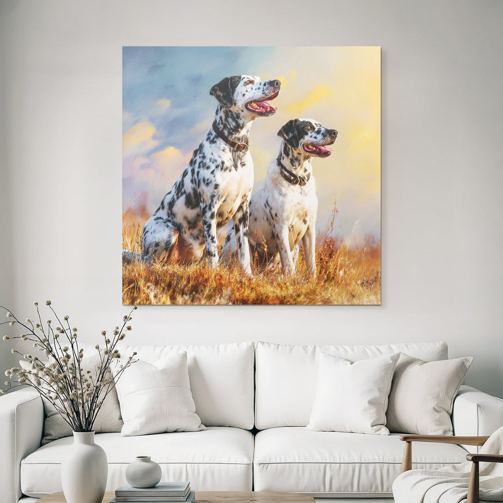Dalmatiers Im Freien Mit Einem Kreativen Himmel