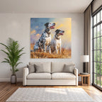 Dalmatiers Im Freien Mit Einem Kreativen Himmel