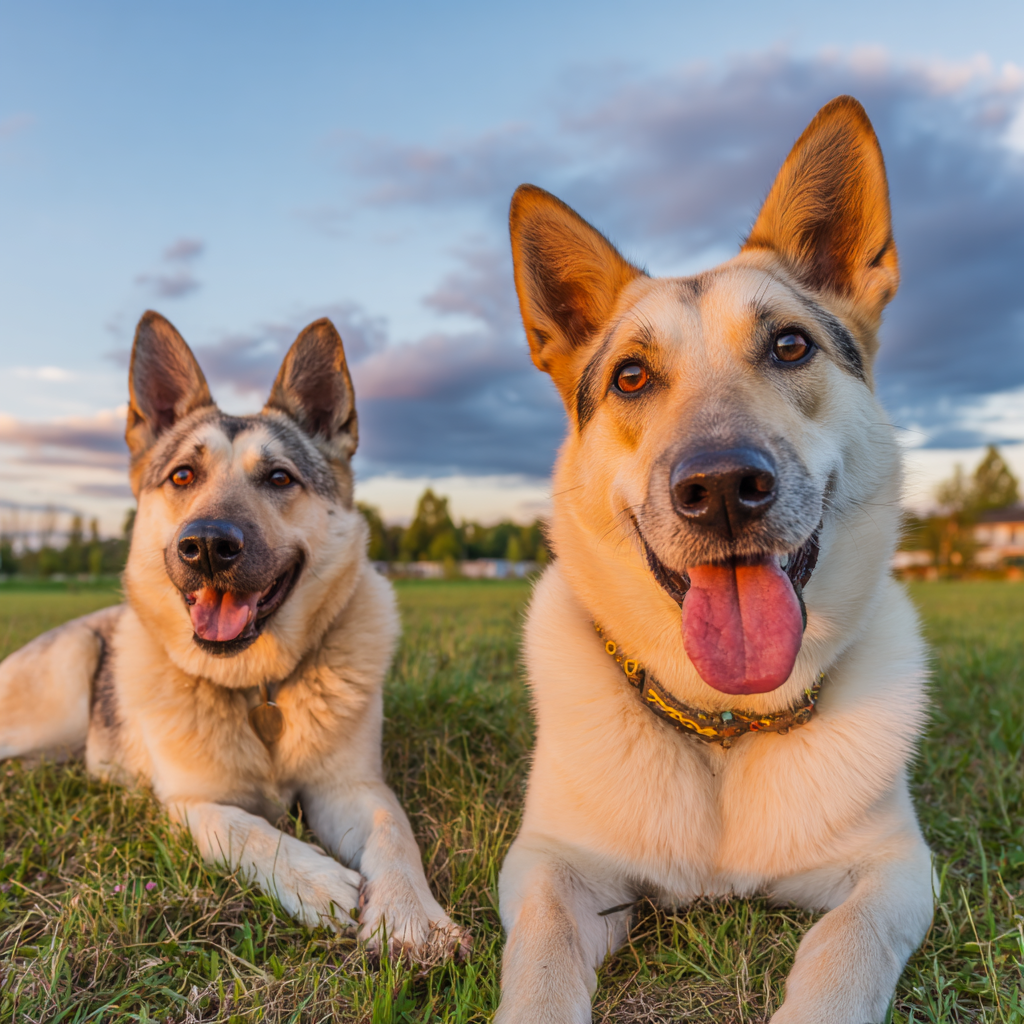 Entspannt Im Grün Auf Einem Sonnigen Tag | Katzen und Hunde | Tiere