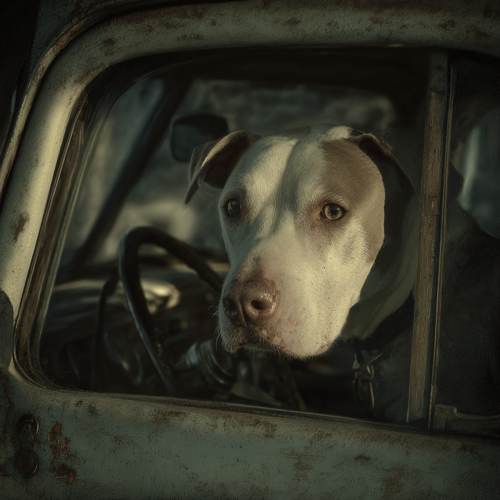 Hund In Altem Fahrzeug Nostalgische Stimmung | Katzen und Hunde | Tiere