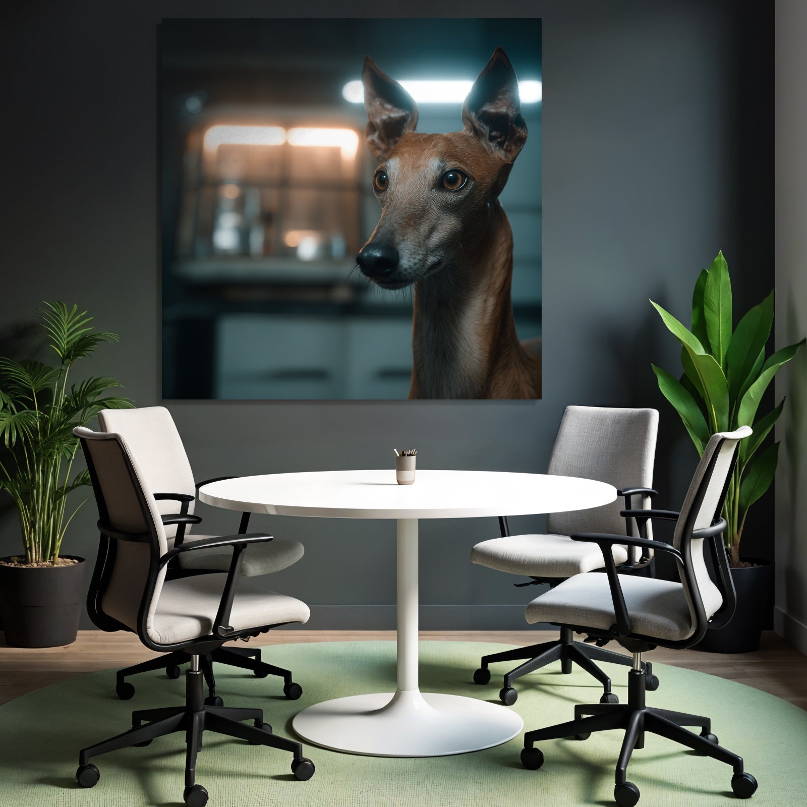 Hund Nähe Greyhound Weiches Licht