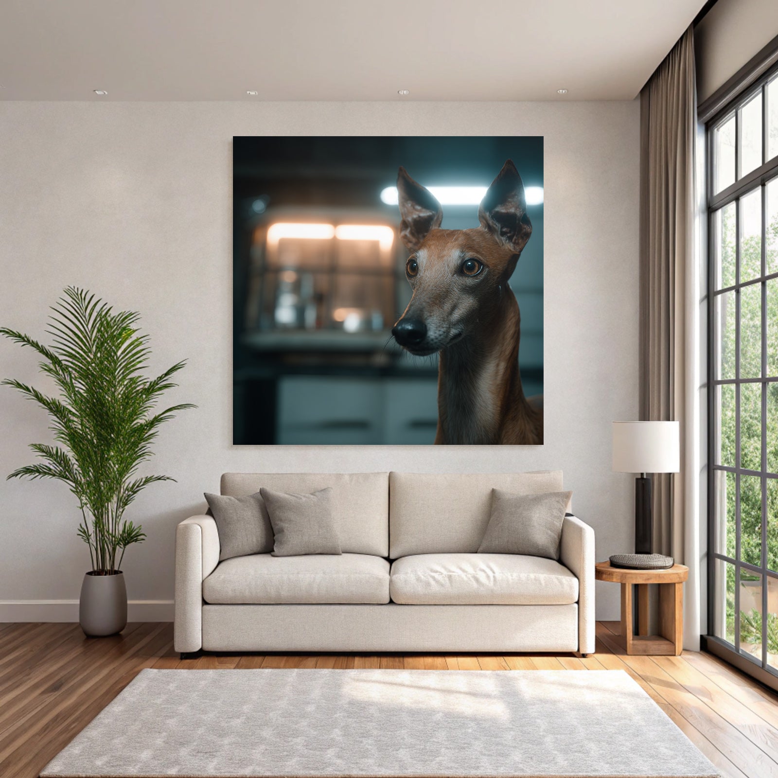 Hund Nähe Greyhound Weiches Licht