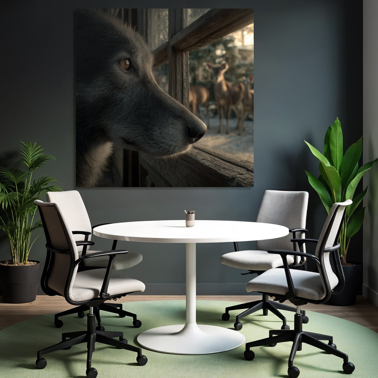 Hundesicht Fenster Deer Hintergrund Natur