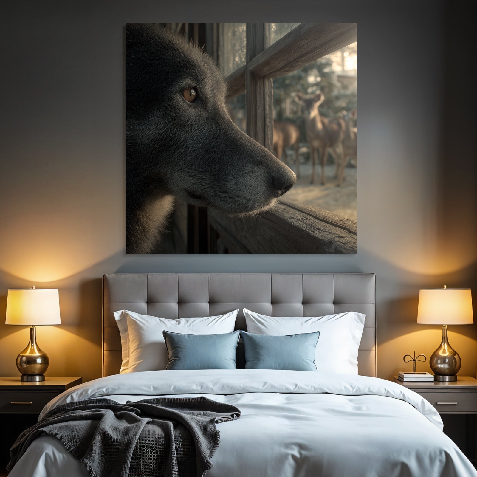 Hundesicht Fenster Deer Hintergrund Natur