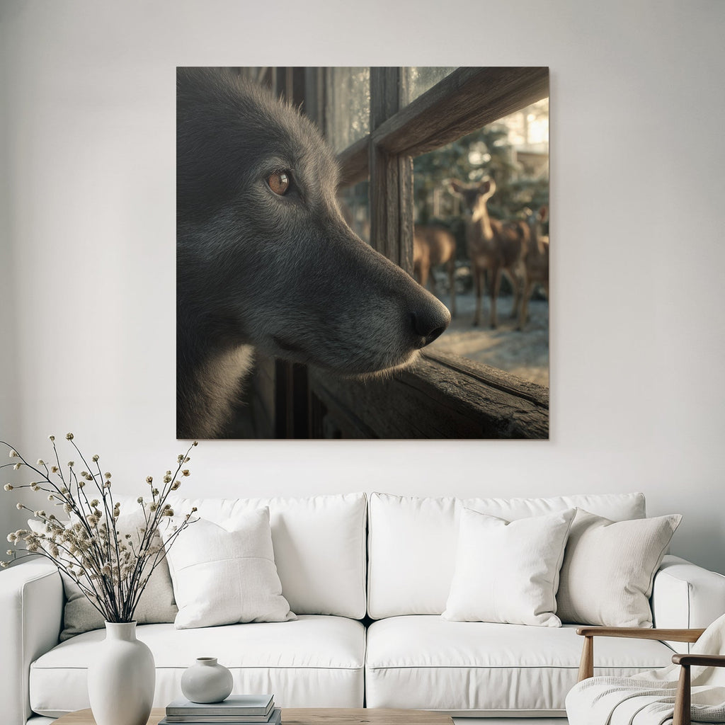 Hundesicht Fenster Deer Hintergrund Natur