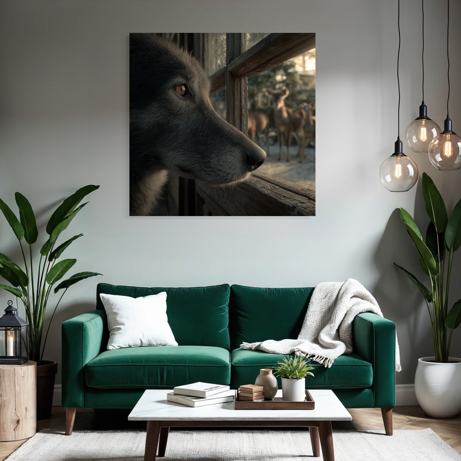Hundesicht Fenster Deer Hintergrund Natur