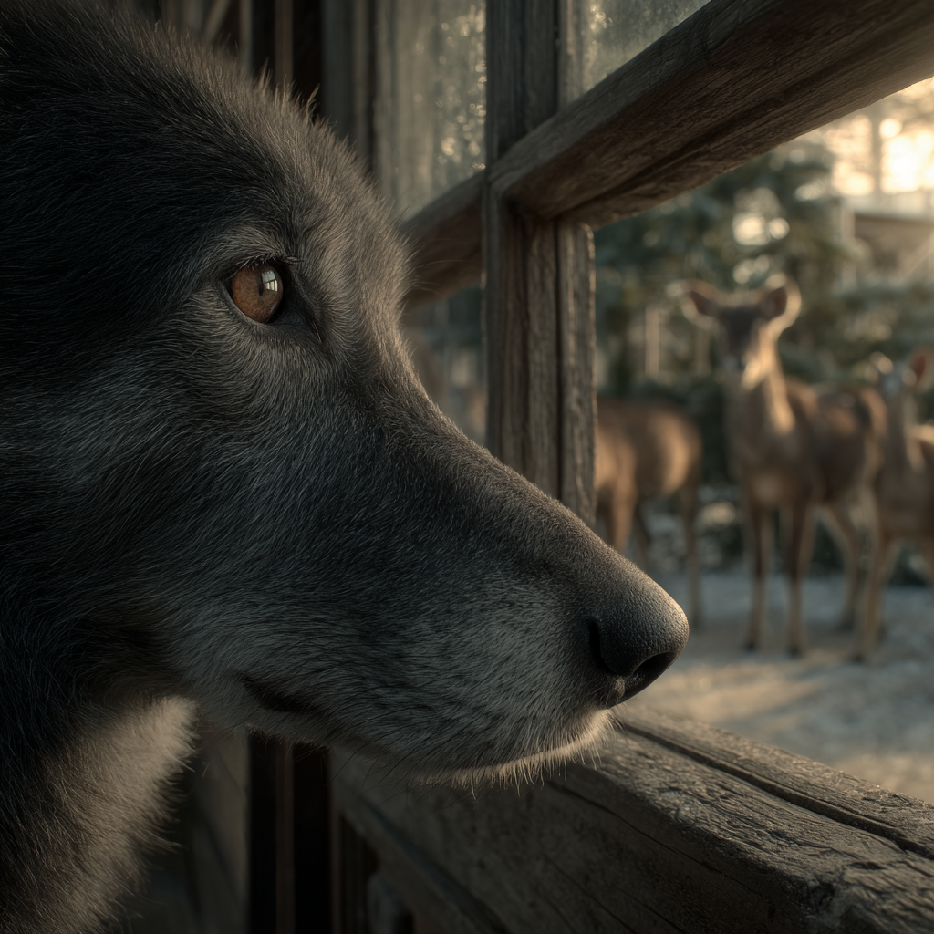 Hundesicht Fenster Deer Hintergrund Natur | Katzen und Hunde | Tiere