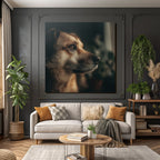 Hundesicht Profil Weiches Licht Augen Felltexture
