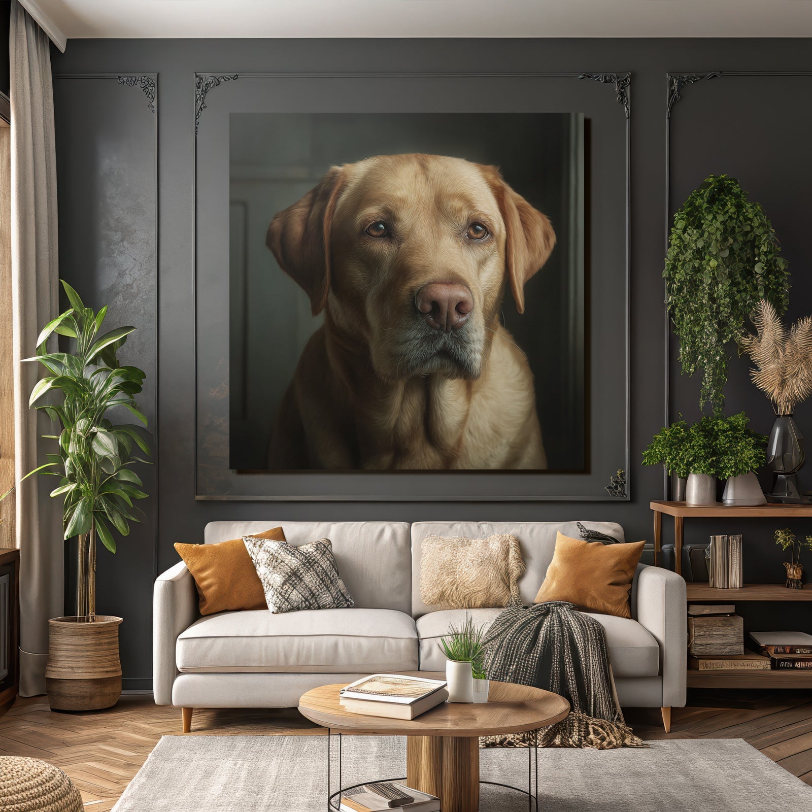Labrador Retriever Portrait Realistisch Hund Portrait