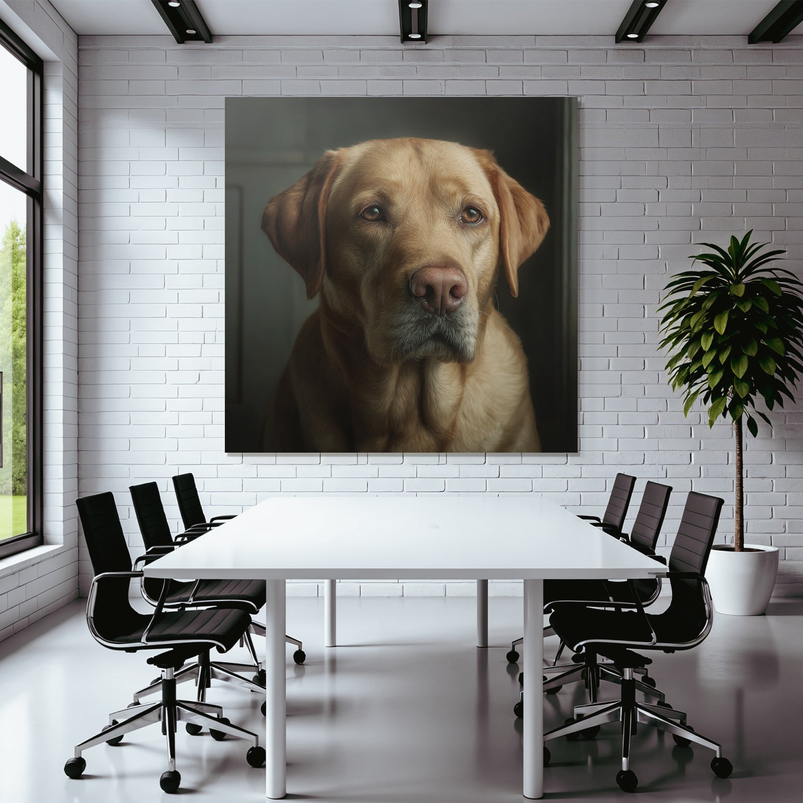 Labrador Retriever Portrait Realistisch Hund Portrait