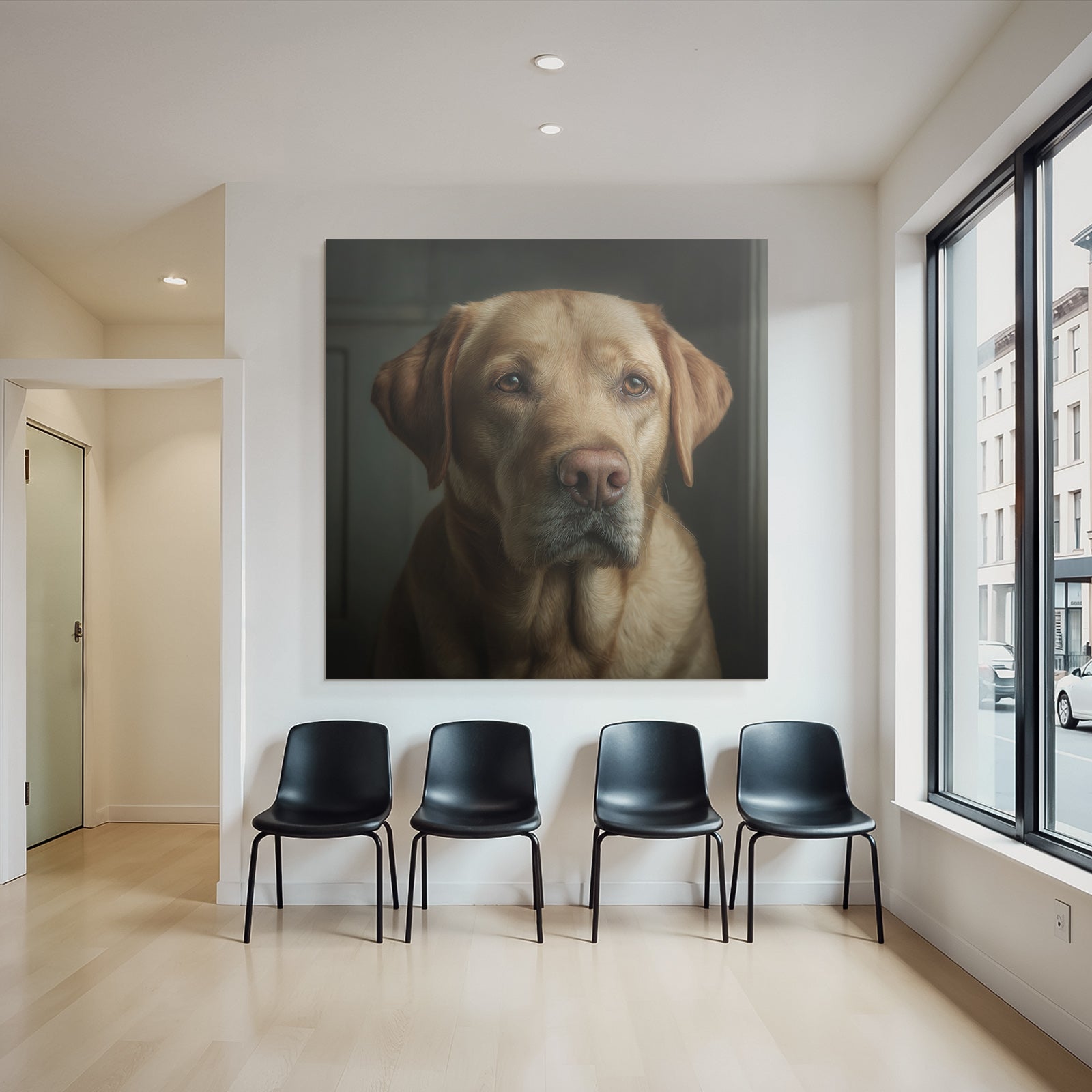 Labrador Retriever Portrait Realistisch Hund Portrait