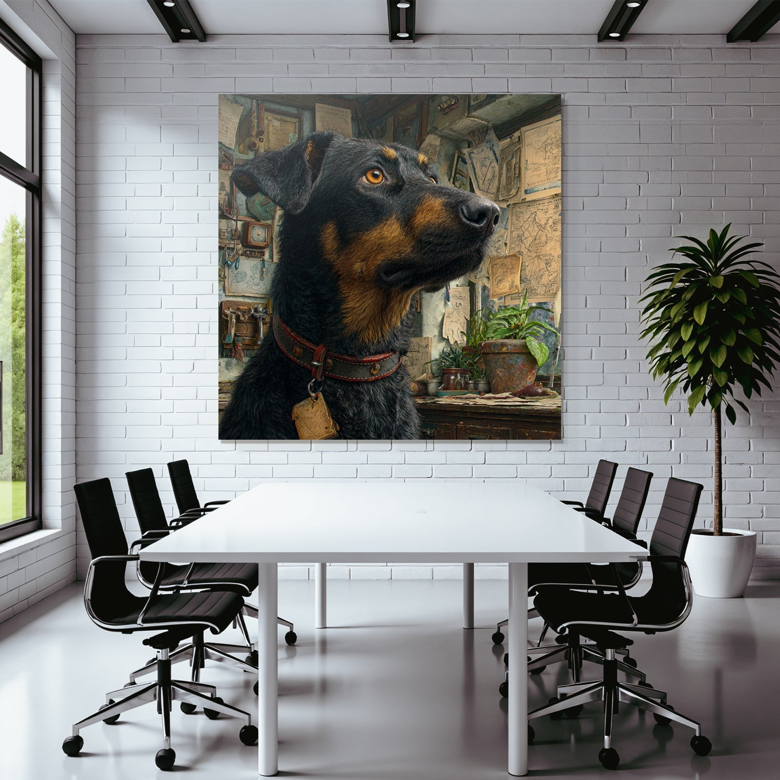 Nahaufnahme Hund Rottweiler Felltextur Ausdruck Dokumente Pflanzen