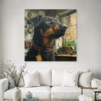 Nahaufnahme Hund Rottweiler Felltextur Ausdruck Dokumente Pflanzen