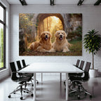 Golden Retriever Liegend Im Freien Sonntagslicht