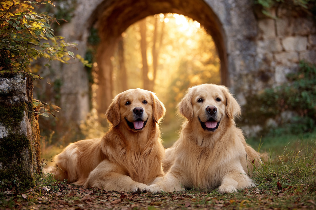 Golden Retriever Liegend Im Freien Sonntagslicht | Katzen und Hunde | Tiere