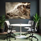Hund Gestalt Mit Spots Und Einem Markanten Auge