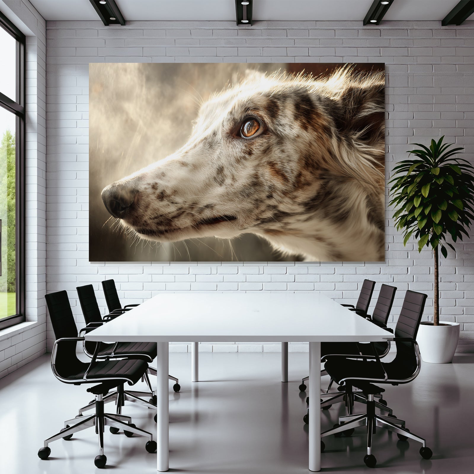 Hund Gestalt Mit Spots Und Einem Markanten Auge