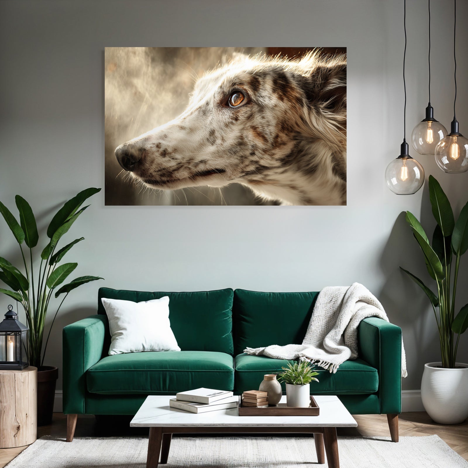 Hund Gestalt Mit Spots Und Einem Markanten Auge