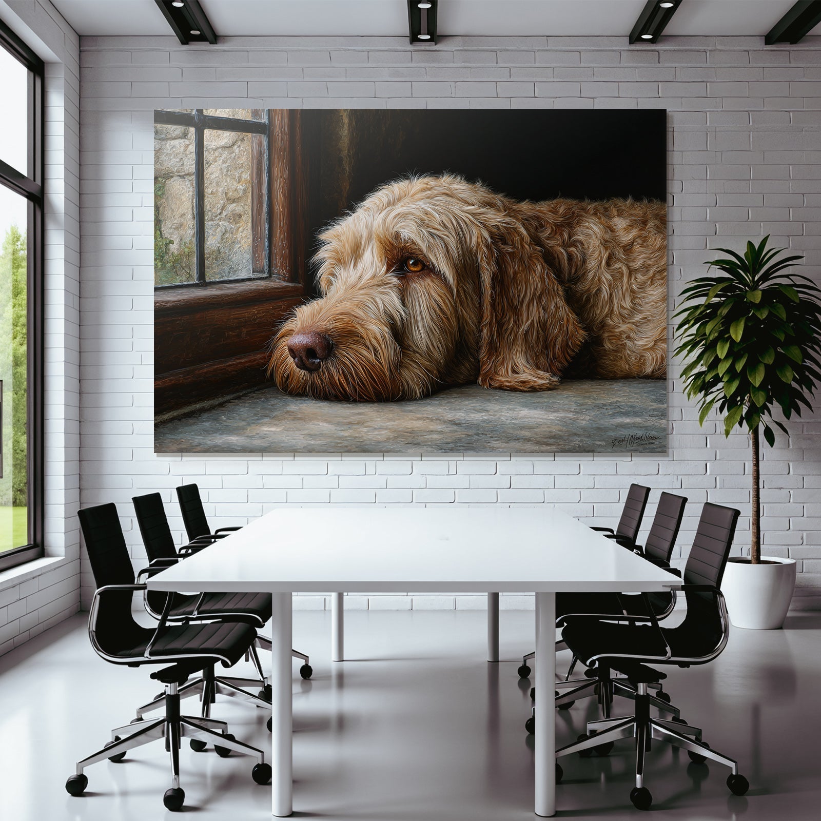 Hund In Der Sonne Ruhe Thoughtful Moment