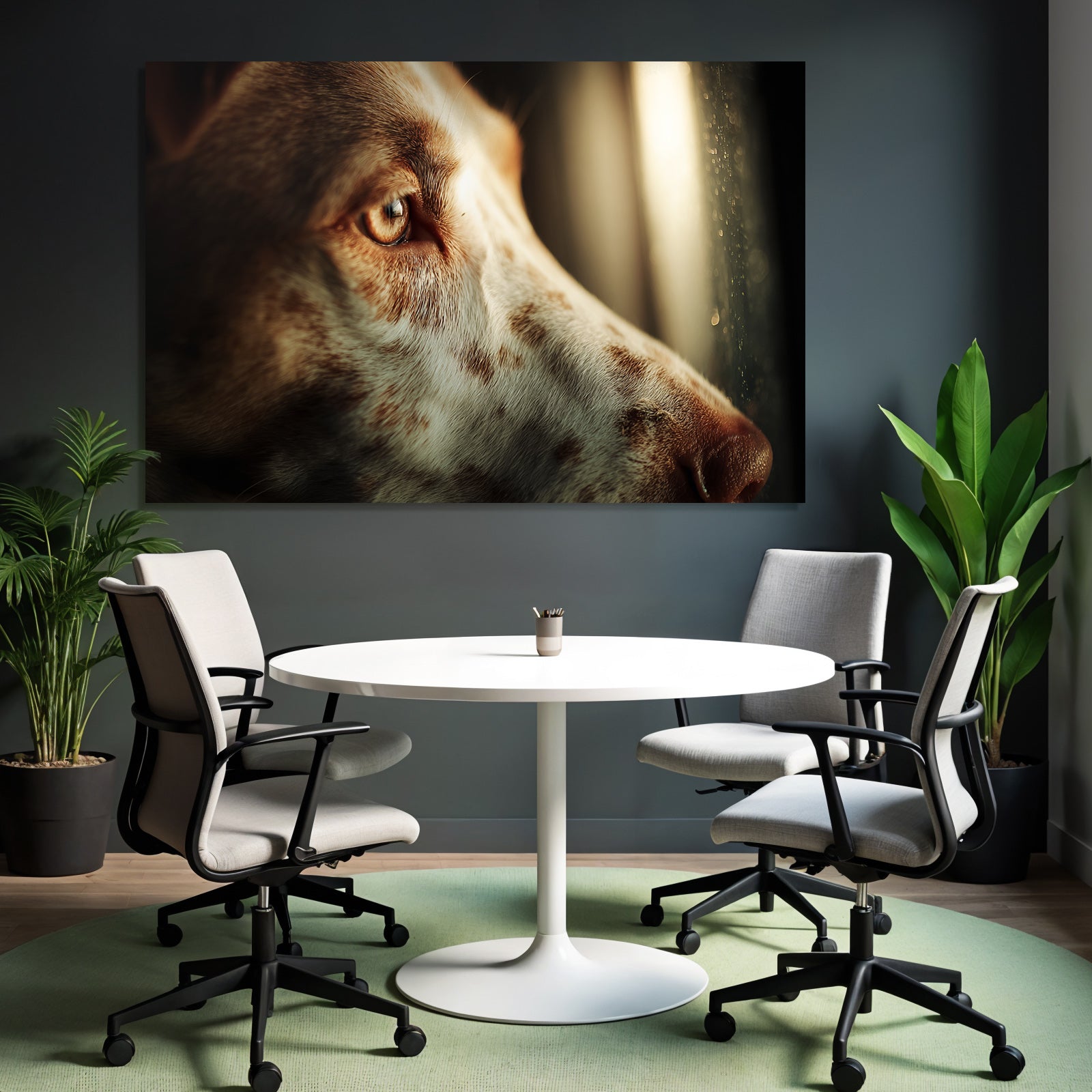 Hundegesicht Nahaufnahme Warm Intim Beobachtung