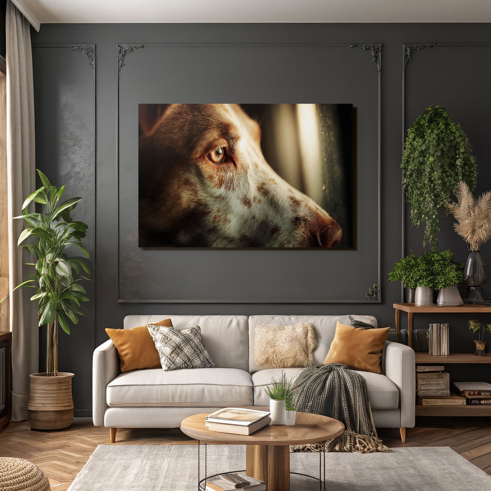 Hundegesicht Nahaufnahme Warm Intim Beobachtung