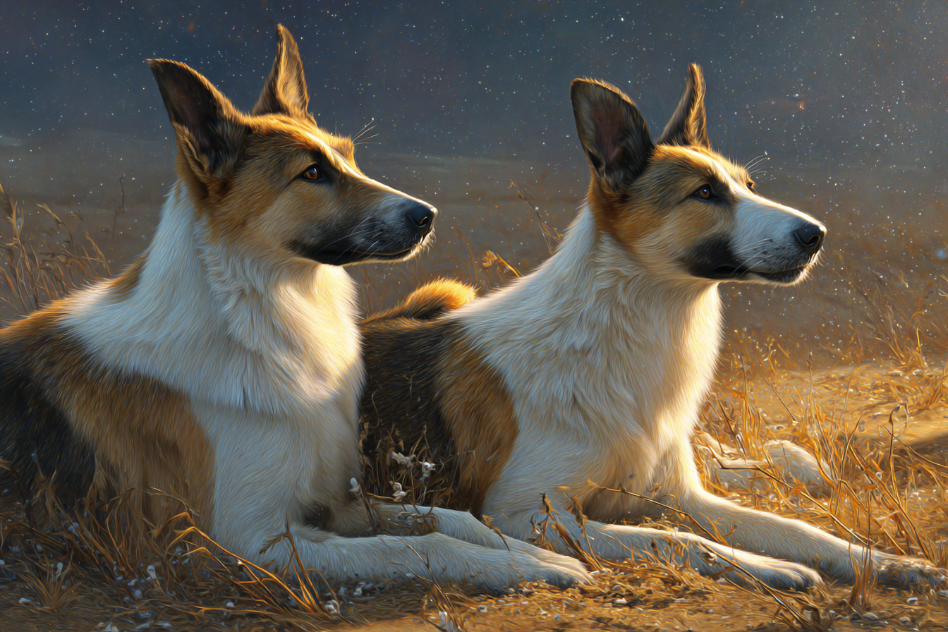 Im Natur Mit Sternenhimmel | Katzen und Hunde | Tiere