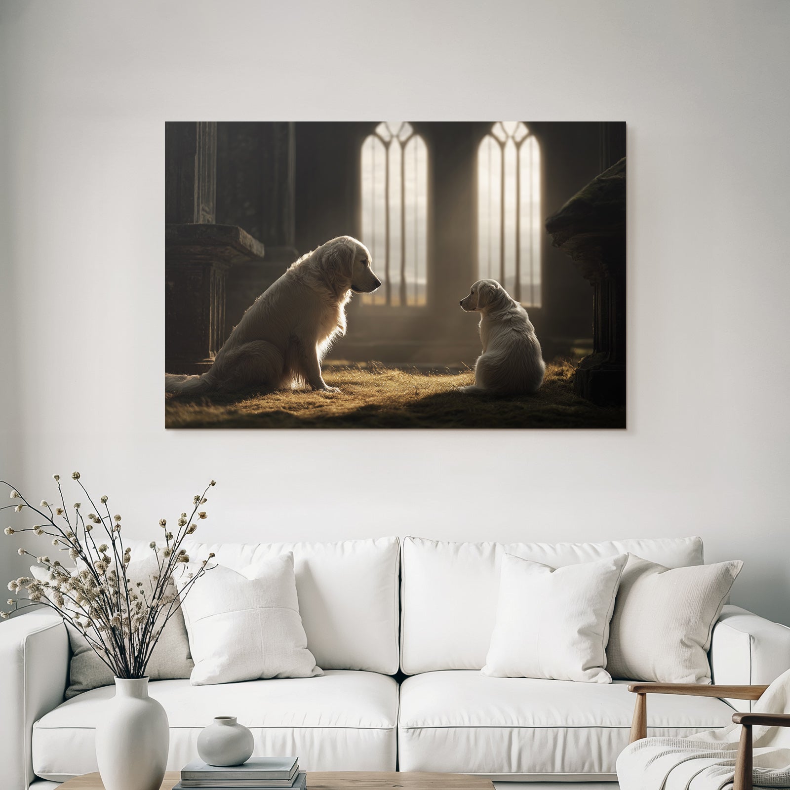 In Branchen Dunklem Raum Mit Sonnenschein Und Atmosphäre