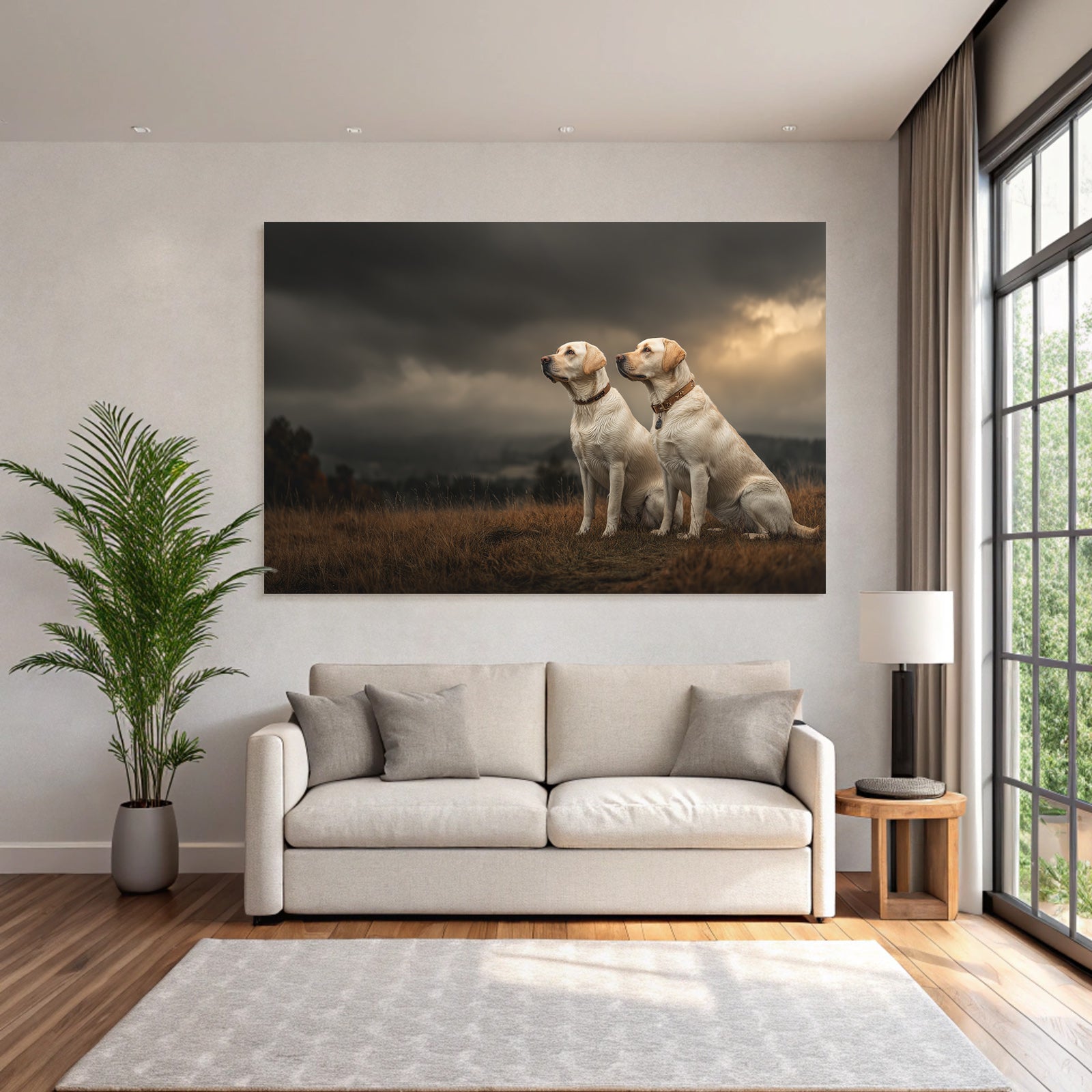 In Der Natur Labrador Retriever Moody Himmel