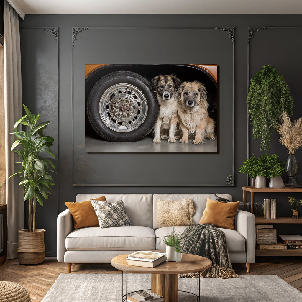Neben Auto Rad In Garage