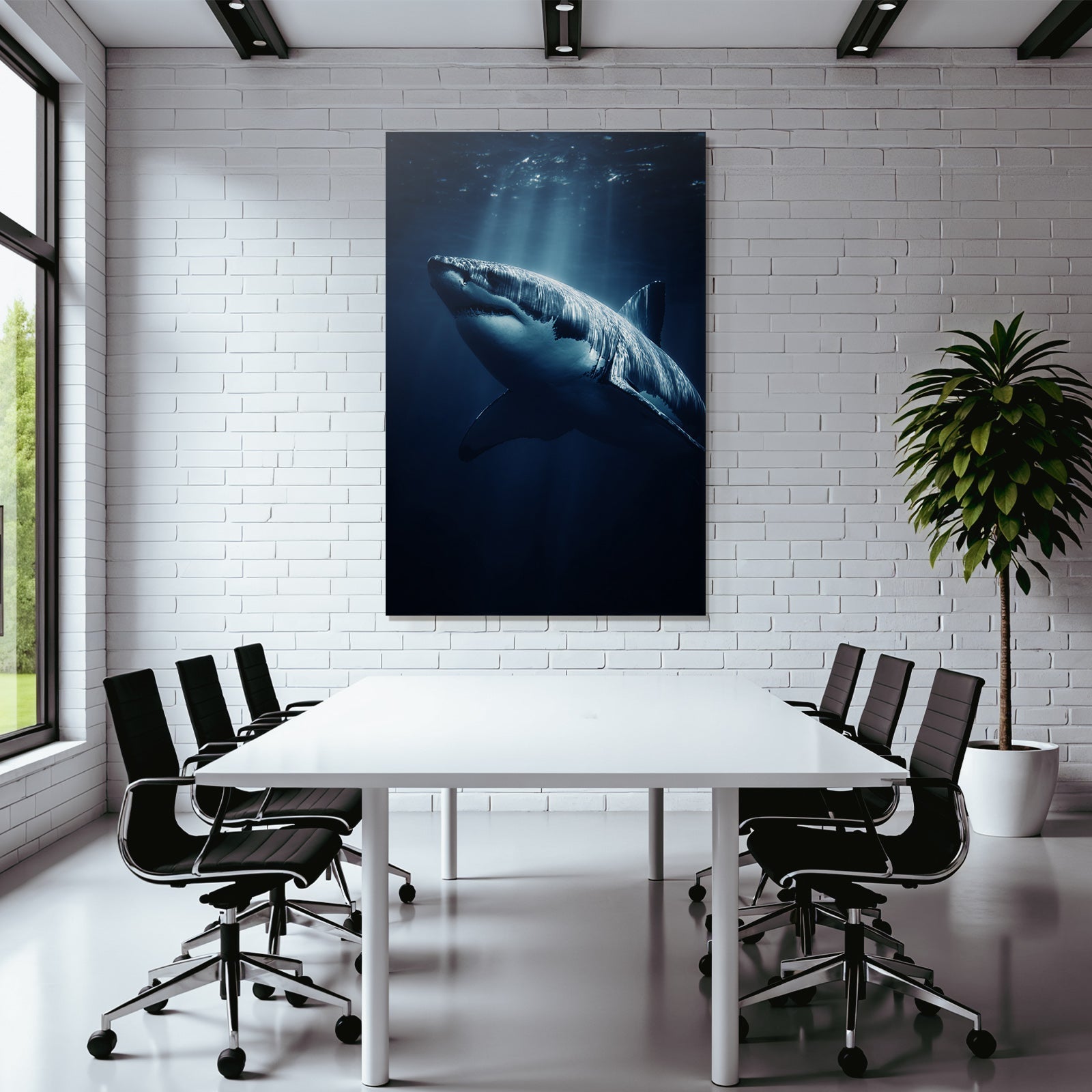 Meeres Grosser Haifisch Unterwasser Dramatisch