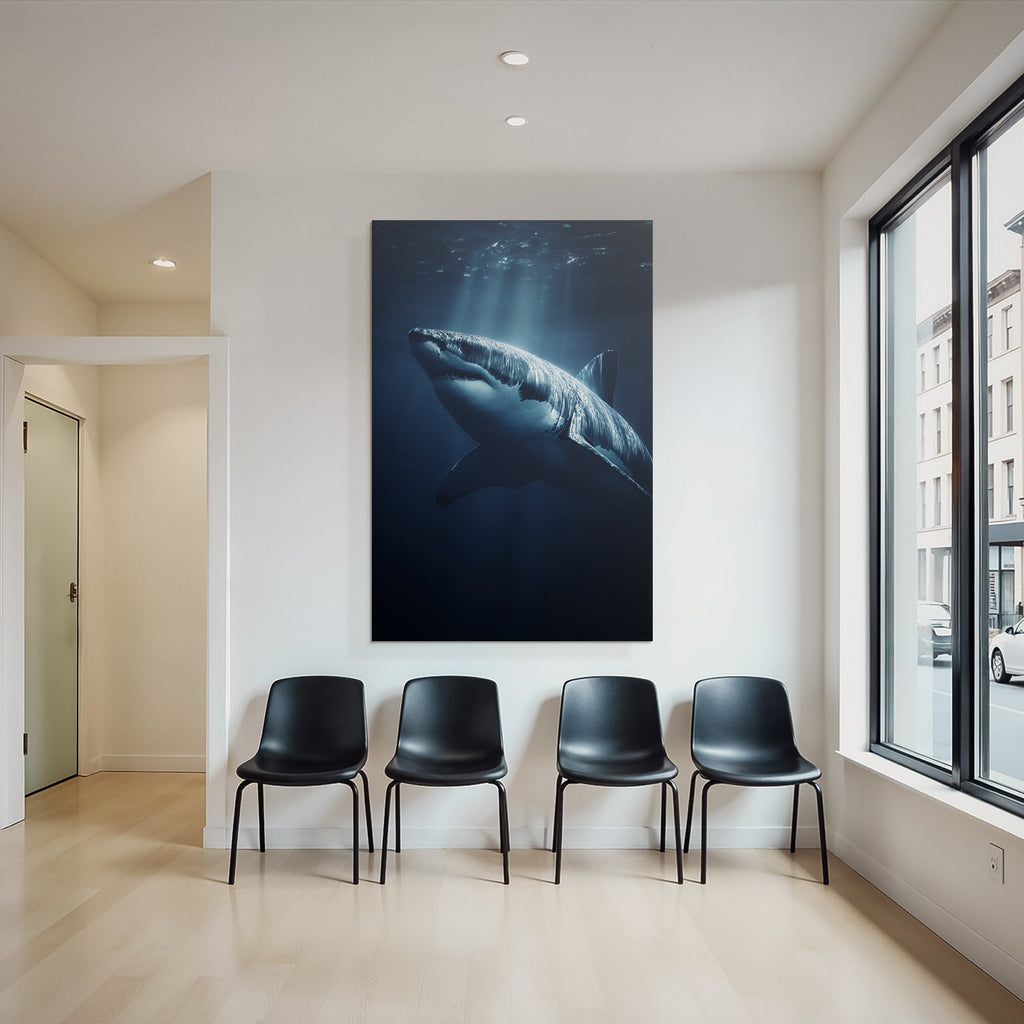 Meeres Grosser Haifisch Unterwasser Dramatisch