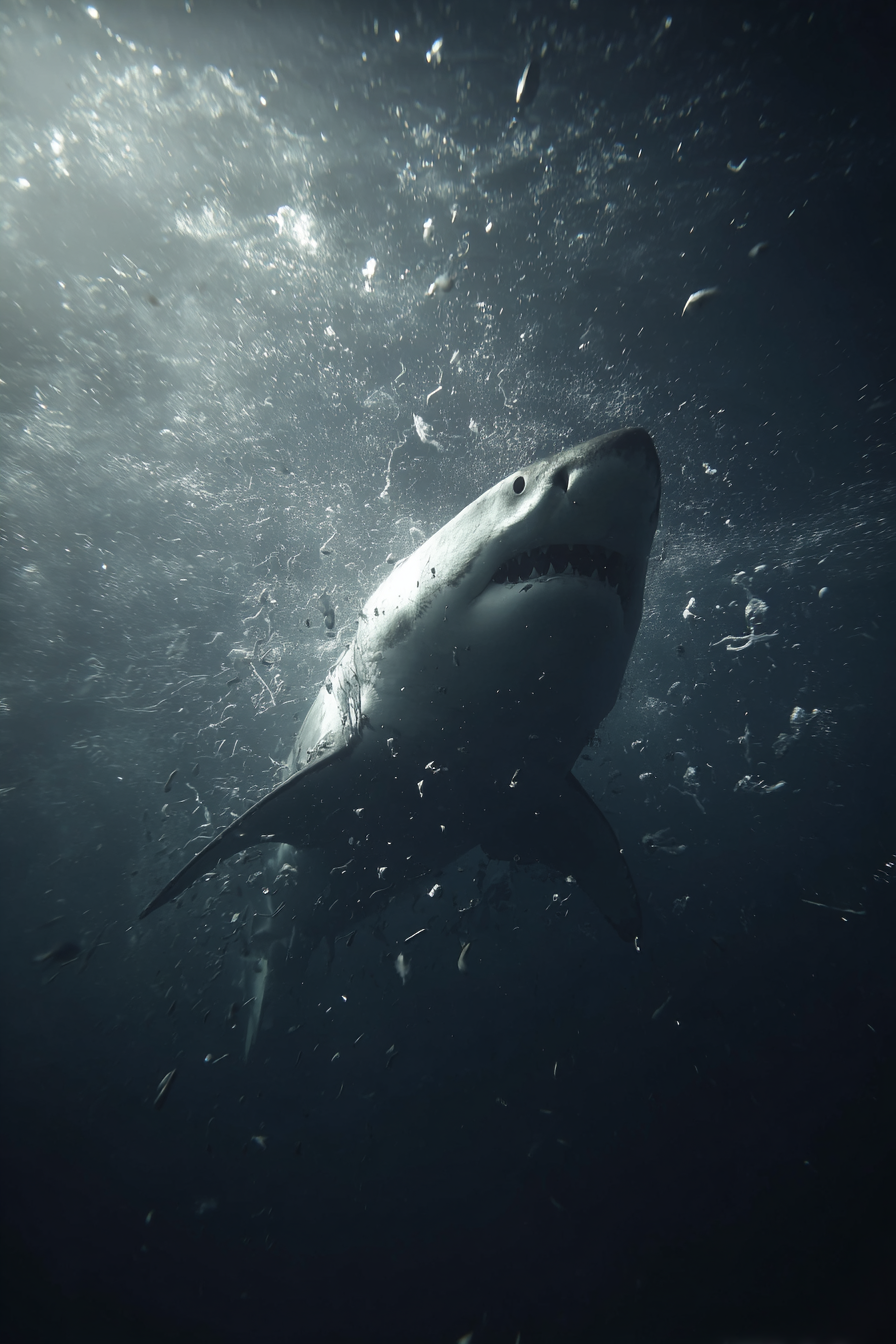 Meeres Hai Im Wasser Dramatische Unterwasserstimmung | Meerestiere | Tiere
