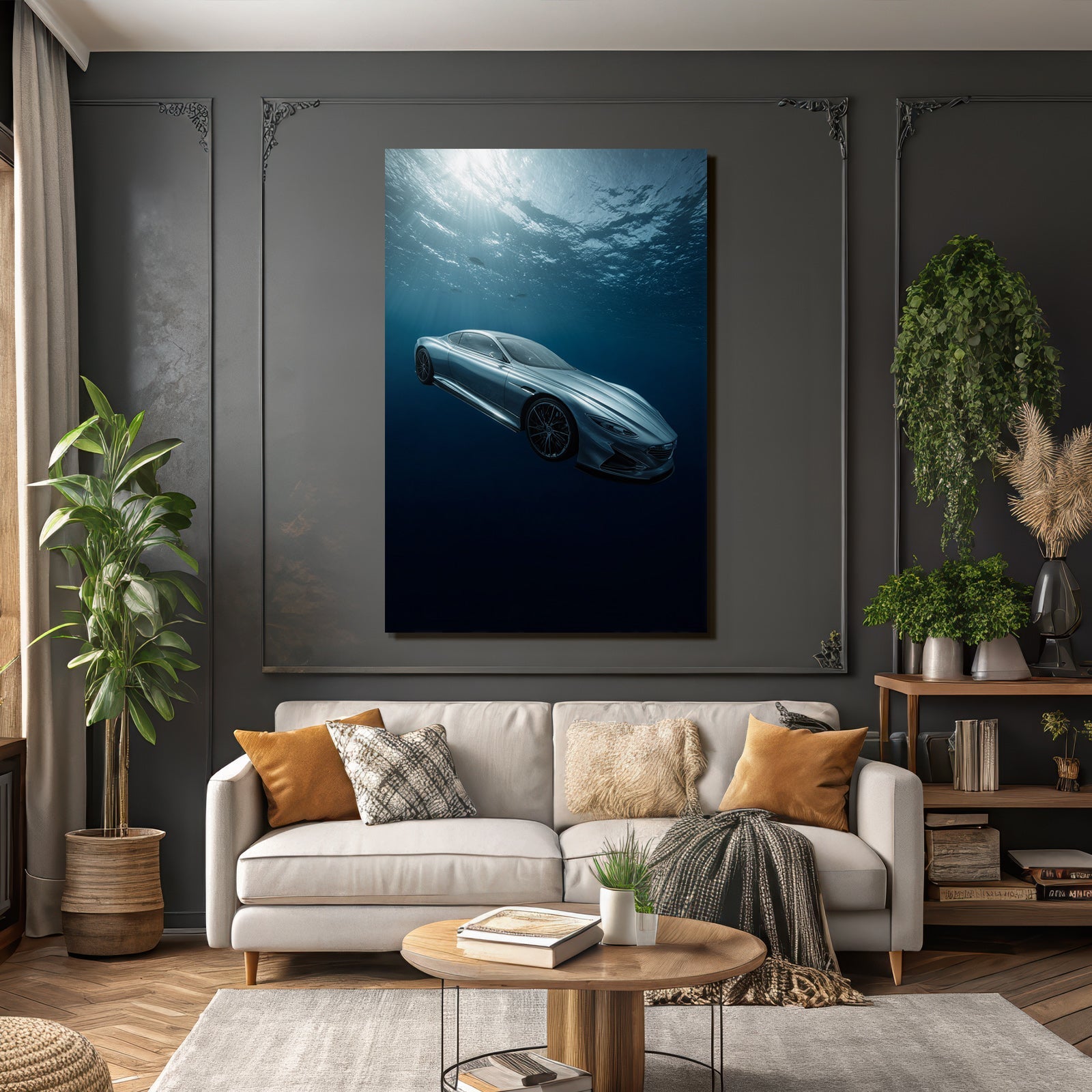Meeres Modernes Auto Unter Wasser Futuristisches Design