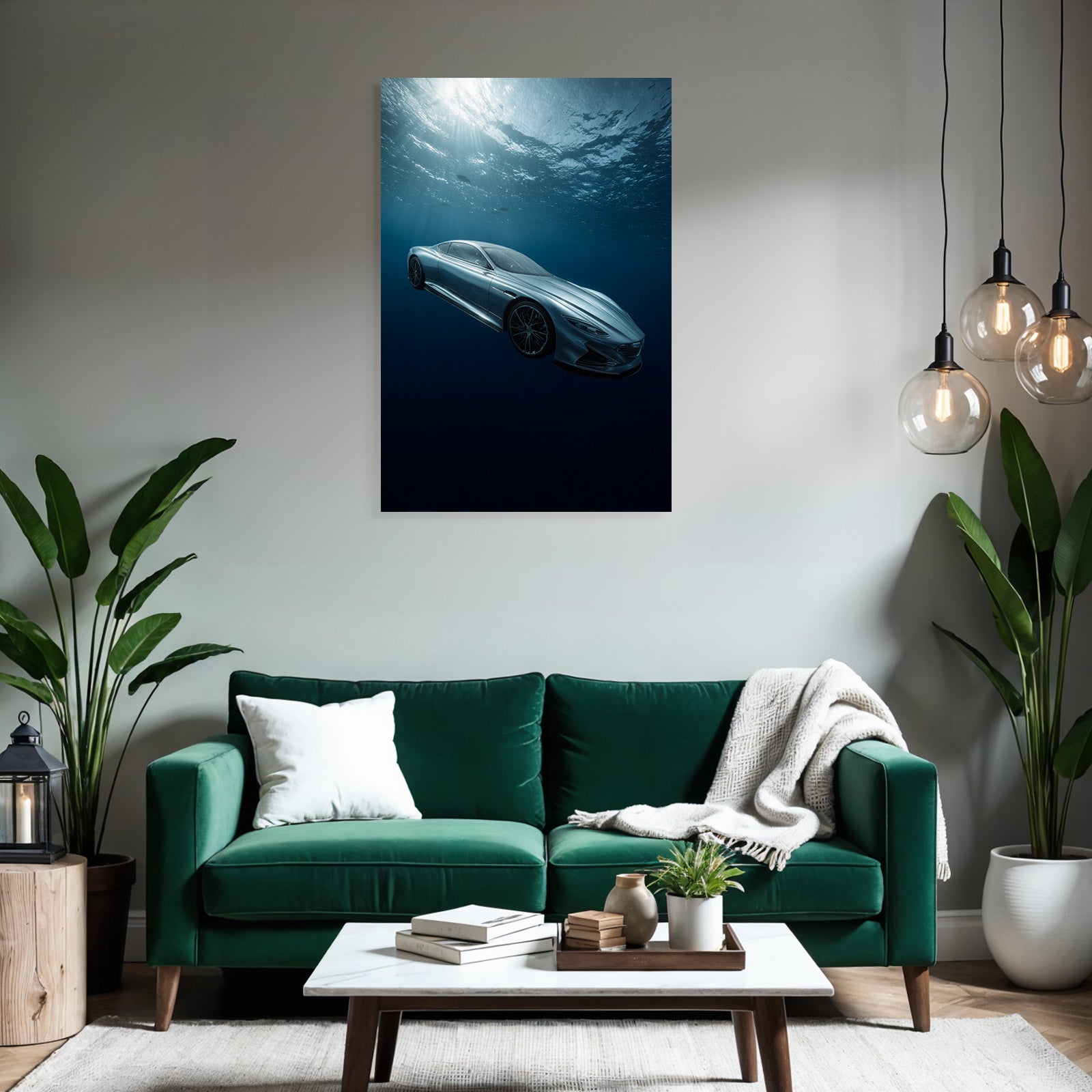 Meeres Modernes Auto Unter Wasser Futuristisches Design