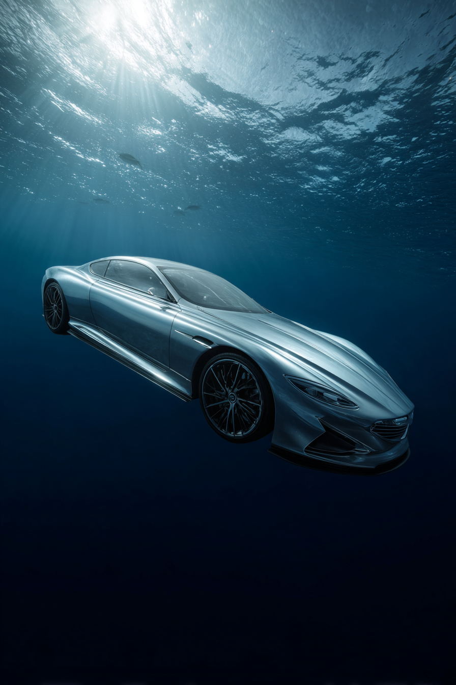 Meeres Modernes Auto Unter Wasser Futuristisches Design | Meerestiere | Tiere