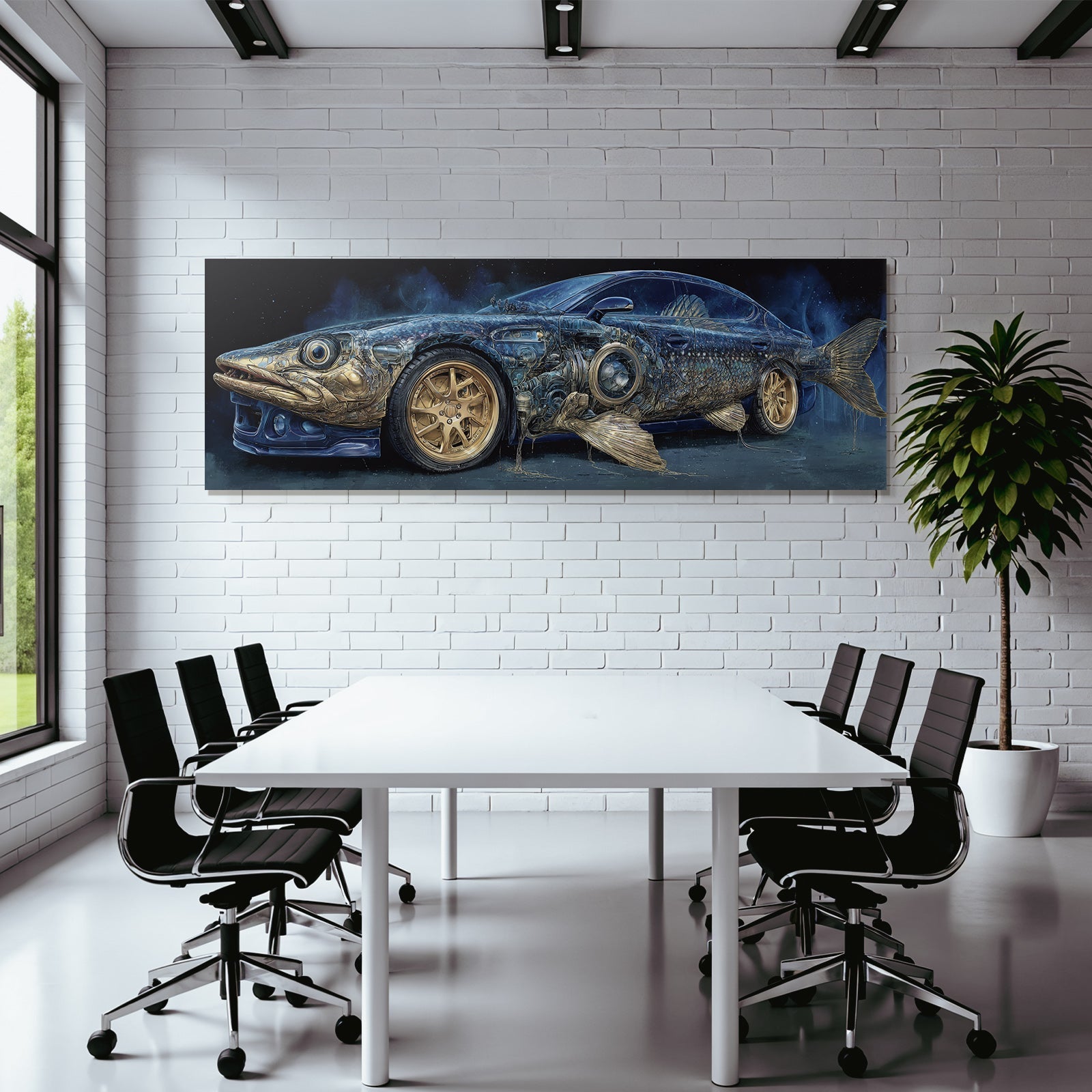 Meeres Auto Fisch Surrealismus Fantasie Design