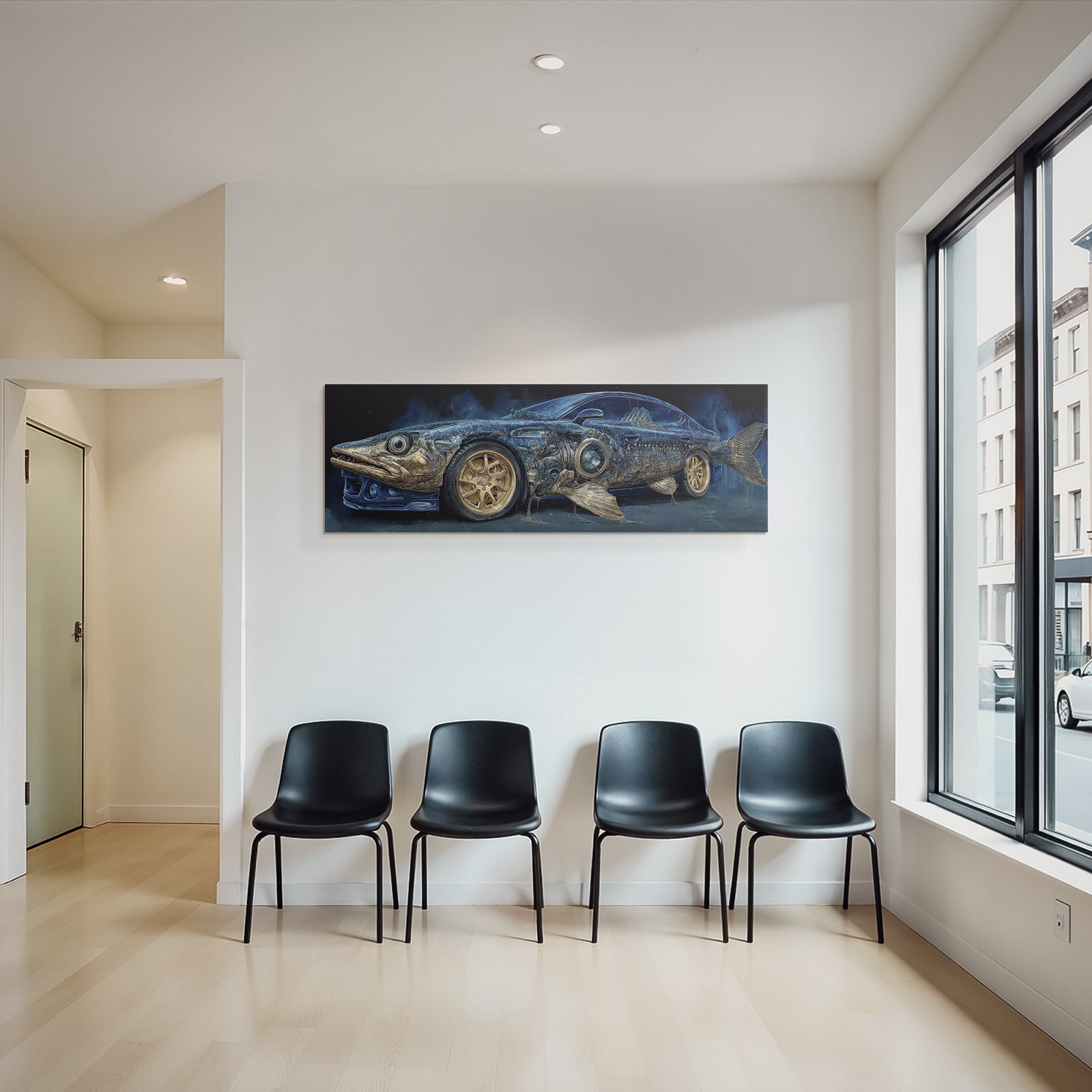 Meeres Auto Fisch Surrealismus Fantasie Design