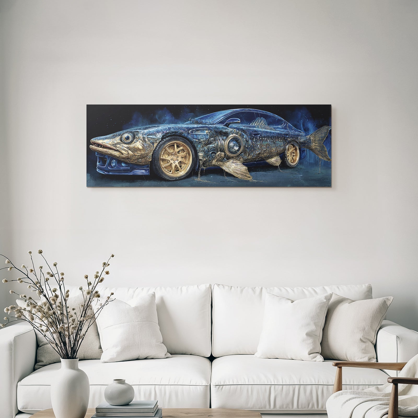 Meeres Auto Fisch Surrealismus Fantasie Design