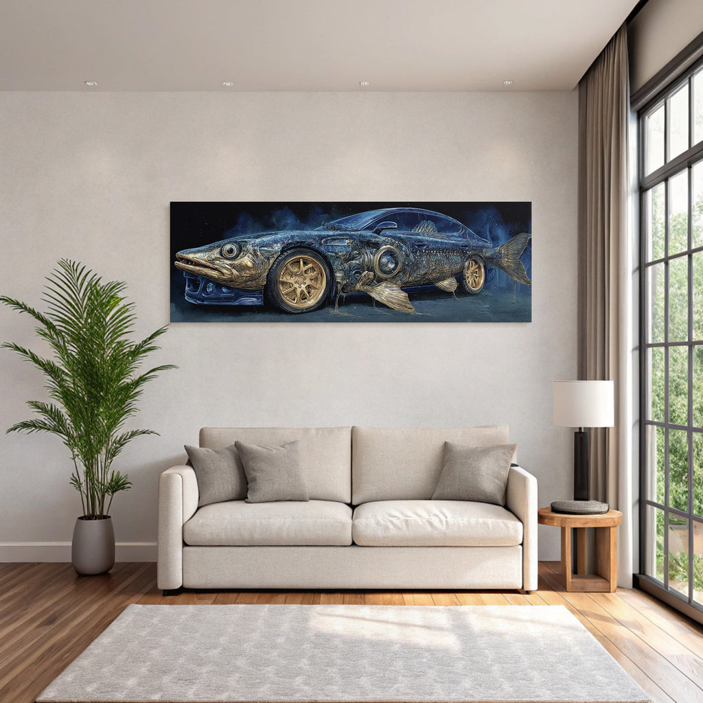 Meeres Auto Fisch Surrealismus Fantasie Design